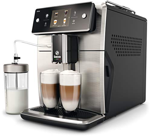 Saeco SM7683/10 15 specialità del caffè (Touch Screen, 6 Profili utente, 2 Cups, 18/8, Acciaio Inox Nero