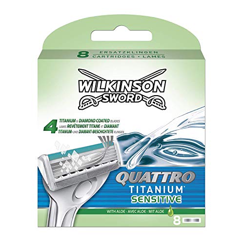 Wilkinson Quattro Titanium sensibile - Set 8 teste per rasoio