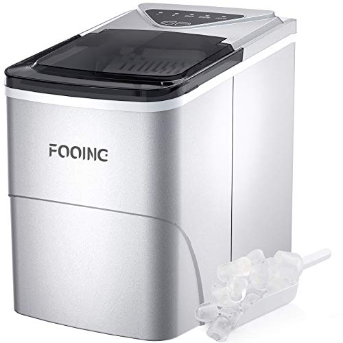 Ice Cube Maker FOOING Ice Machine Maker piano di lavoro pronto in 6 minuti 2 L macchina per ghiaccio con paletta per ghiaccio e cestello Display LED Ice Maker per casa bar, cucina ufficio