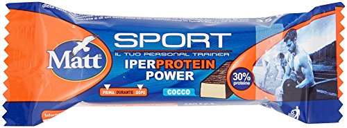 Matt Sport Iperprotein Power Cocco - Barretta Proteica Energetica al Gusto Cocco