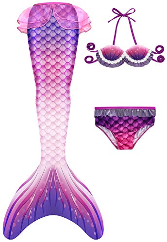 shepretty Coda di Sirena con Bikini per Bambina,wupuS03,120