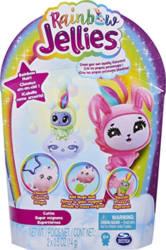 SpinMaster-Confezione da 2 Rainbow Jellies, Kit di Morbidi Personaggi Fai da Te (Il Modello può variare), per Bambini dai 6 Anni in su, 6056246