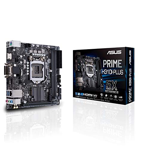 ASUS Prime H310I-PLUS R2.0 Scheda Madre Intel H310 Mini-ITX con DDR4 2666 MHz, Supporto M.2 M Key e M.2 E Key, HDMI, SATA 6Gbps e USB 3.1 Gen1