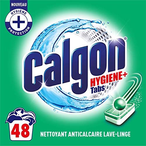 Calgon Hygiene Plus - Pastiglie anticalcare per lavatrice, confezione da 48