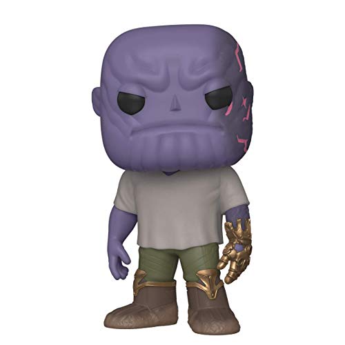 Funko- Pop Marvel: Endgame-Casual Thanos w/Gauntlet Collectible Toy, Multicolore, 45141