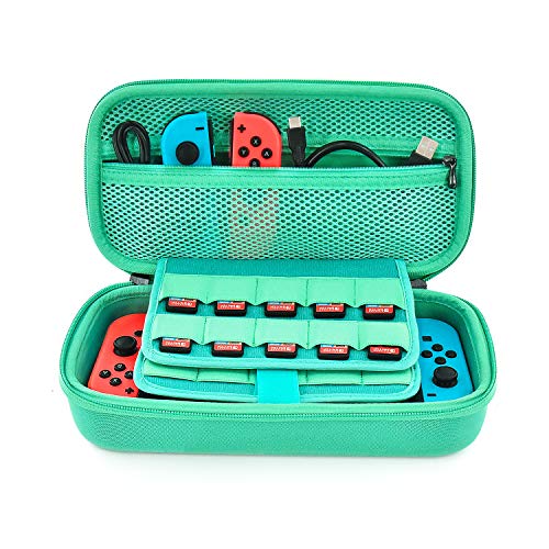 Custodia per Nintendo Switch – Younik Case Rigido da Viaggio Versione Aggiornata con più Spazio per 19 Cartucce, Caricabatteria Originale e altri Accessori per Nintendo Switch