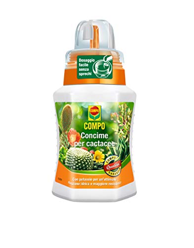 Compo, Concime per Cactus e Piante grasse, Fertilizzante Liquido ad Alto tenore di Potassio, 250 ml, 6.3x7x15.5 cm