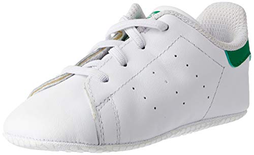 adidas - Stan Smith Crib, Scarpine primi passi Unisex – Bimbi 0-24, Bianco (Ftwr White/Ftwr White/Green), 21