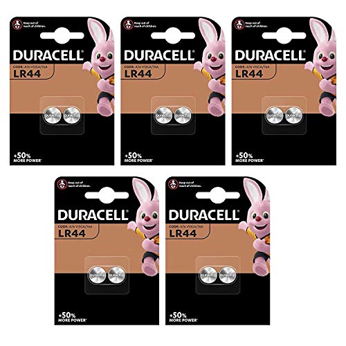Duracell Batterie Alcaline Lr44 A76 1,5V, Confezione Da 10