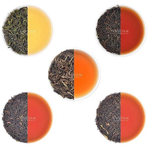 VAHDAM, Oolong Tè Foglie Sampler - 5 TEAS, 25 porzioni | OOLONG TEA PER PERDITA DI PESO | 5 Delicious Oolong Tea Foglia sciolta | Tè dimagrante naturale al 100%, tè per dimagrire, tè disintossicante