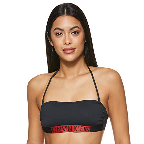 Calvin Klein Bandeau-RP Bikini Top, Nero (PVH Black BEH), 40 (Taglia Produttore: X-Small) Donna
