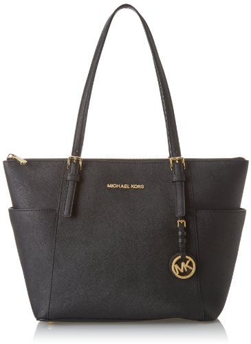 Michael Kors Jet Set Item East West Top Zip, Borsa Tote Donna, Nero (Black), 11.4x25.4x38.1 centimeters (W x H x L)