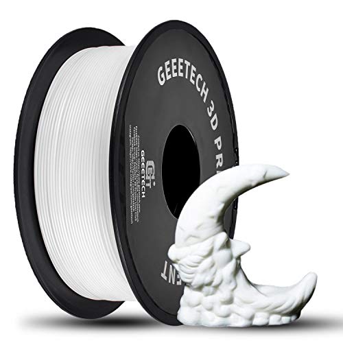 GEEETECH Filamento PLA+ per stampante 3D, 1,75 mm, bobina da 1 kg, colore: Bianco