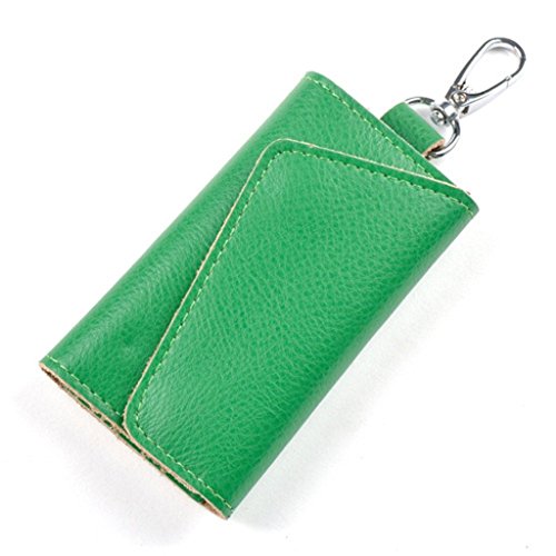 Portachiavi borsellino da Donna Uomo in Pelle (Verde)