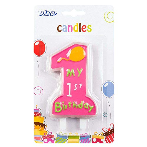 Candela My 1st Birthday Rosa con supporto