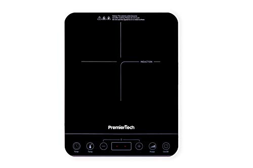 PremierTech Piastra a Induzione 10livelli di potenza 2000/3500watt Timer 180min ultra slim (Singola Piastra)