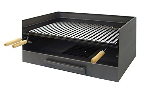 Imex El Zorro 71514 Cassetto per barbecue in acciaio inox con griglia