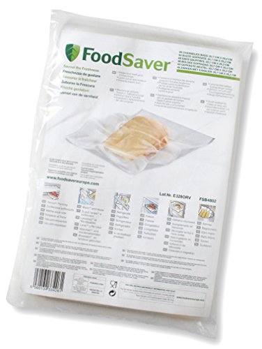 FoodSaver 48 Sacchetti Termosigillabili per Sigillatrice per Sottovuoto, senza BPA, 20 x 29 cm