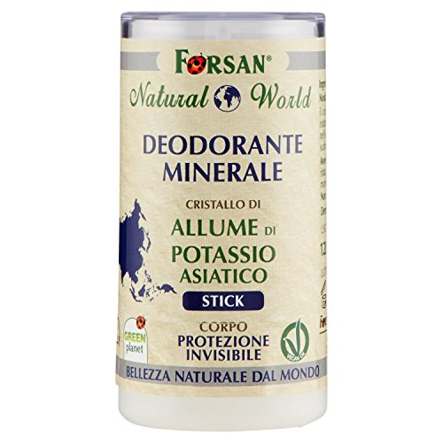 La Tradizione Erboristica Forsan - Deodorante Minerale Corpo Stick con Cristallo di Allume di Potassio - Naturale al 100% - 120 gr