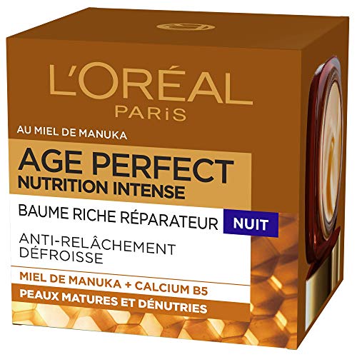L'Oréal Paris Age Perfect - Balsamo ricco riparatore notturno, per pelli mature e denutrizioni, nutrizione intensa, 50 ml