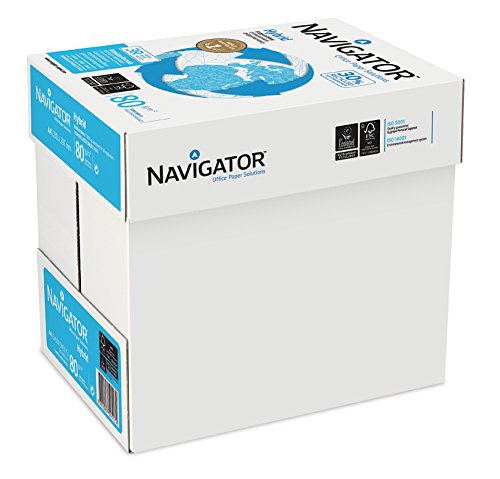 Navigator Hybrid Carta Premium per ufficio  minimo 30% da carta riciclata, Formato A4, 80 gr, Confezione da 5 risme da 500 Fogli