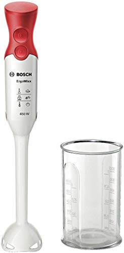 Bosch MSM64010 Mixer a Immersione, 450 W, 1 Liter, 50 Decibel, Plastica, Bianco