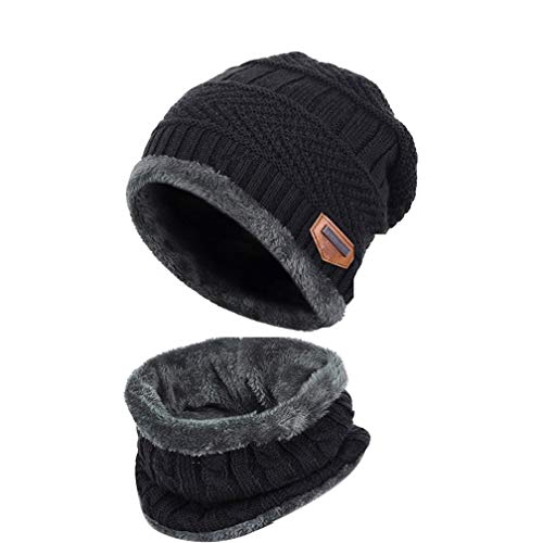 Kfnire Cappelli e Cappellini, Sciarpa del Cappello del Beanie di Inverno Caldo Cappello Caldo del Knit Cappello del Cranio del Knit per Donne Uomo