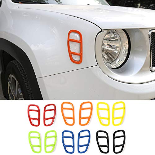 HKPKYK Adesivi per Auto Indicatore di direzione Lampada Decorativa per Cornice Decorativa, per Jeep Renegade 2016-2019