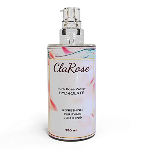 ClaRose Tonico vegano purificante e idratante con acqua di rose 100% naturale; 250 ml
