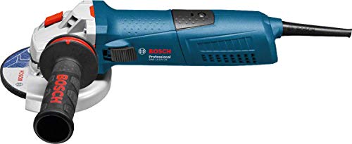 Bosch Professional 060179F002 Smerigliatrice angolare GWS 13-125, Numero Vuoto: 11.500 Giri/min, Confezione in Cartone, 1300 W, Blu (Bleu)