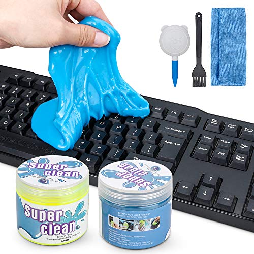 Gel detergente per tastiera 2 pezzi, detergente universale per la pulizia della tastiera in gel Super Clean per tastiere per laptop tablet prese d'aria per auto, macchine fotografiche, stampanti