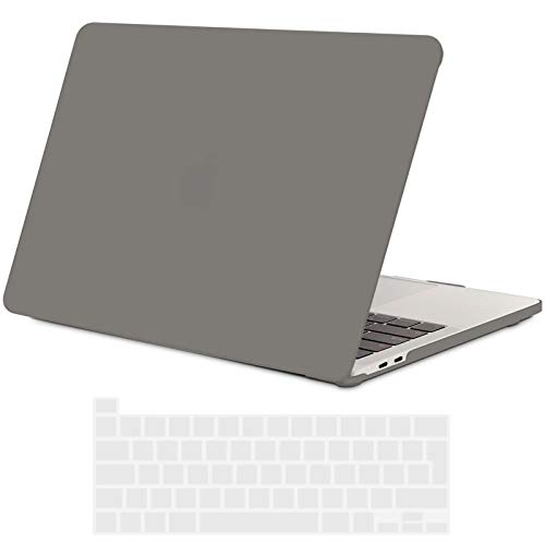 TECOOL Custodia MacBook PRO 16 Pollici Case 2020 2019 (Modello: A2141), Plastica Cover Rigida Copertina e Copertura della Tastiera per MacBook PRO 16 con Touch Bar e Touch ID - Grigio