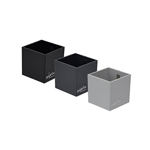 KalaMitica Set da 3 Cubi, Vaso Magnetico, Diametro 6 cm, Toni Scuri