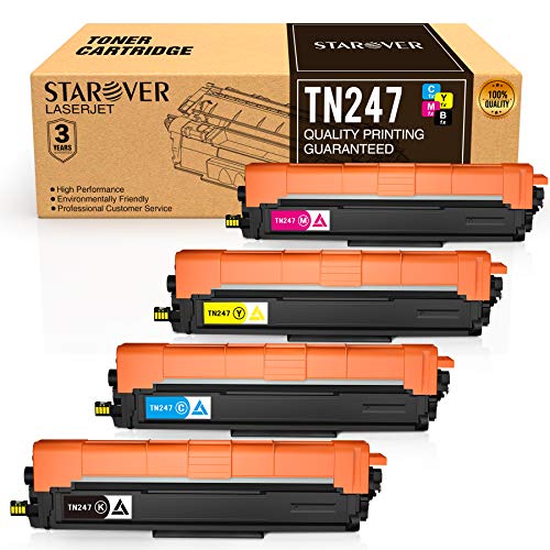 STAROVER Cartuccia di Toner Compatibile Ricambio per Brother TN247 TN243 per HL-L3210CW HL-L3230CDW HL-L3270CDW MFC-L3710CW MFC-L3730CDN MFC-L3750CDW MFC-L3770CDW DCP-L3510CDW DCP-L3550CDW(4 Pacco)