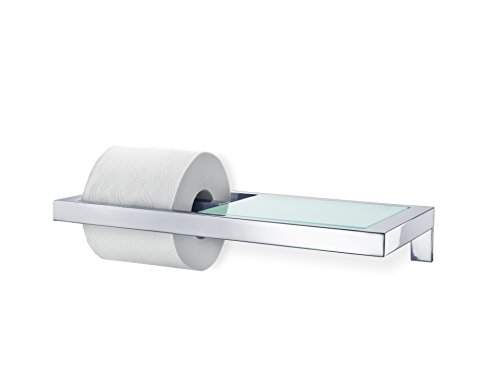 Blomus TP Holder w/Shelf Polish, Argento