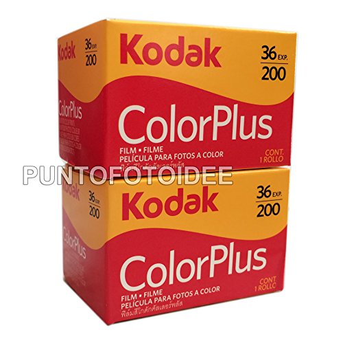 2 Rullini Kodak Color Plus 35mm 200/36 - Conf. da 2 pz. - Pellicola - Rullino - Fotografia
