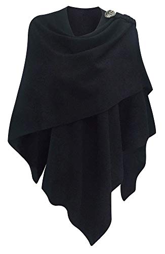 Donna Poncho involucro dello scialle finemente drappeggiato lavorato a maglia del cardigan del capo anteriore trasversale sciarpa per tempo freddo/Aria condizionata Places