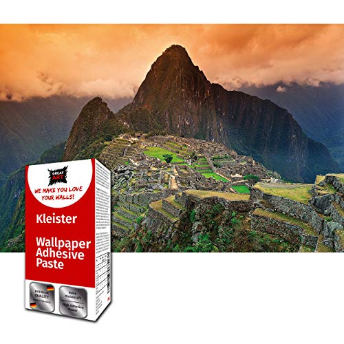 GREAT ART Photo Carta da Parati – Machu Picchu – America del Sud Città in rovina Peru Inca tropici della foresta pluviale paesaggi montagna Decorazione – 210 x 140 cm 5 pezzi e colla