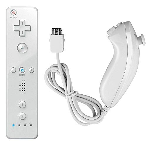 Telecomando Wii e Nunchuk, Telecomando per Wii Nintendo, Telecomando e Set di Controller Nunchuck combinati per Giochi Nintendo Classic Wii e Wii U