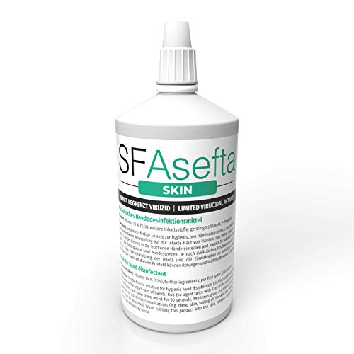 SF Asefta Igienizzante 100 ml, 70% di alcol, Soluzione disinfettante per mani e pelle