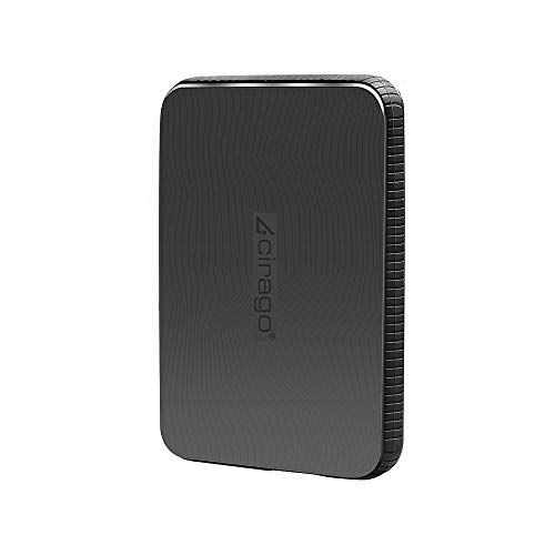 CIRAGO 250GB Hard Disk Esterno Portatile Antiurto, USB3.0, 2.5-inch, HDD Storage per PC, Mac, Desktop, Laptop, MacBook, Chromebook (Nero)
