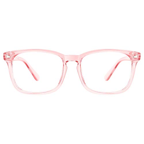 TIJN Occhiali da vista Retro Square Frame Occhiali da vista Occhiali da vista senza montatura con lenti trasparenti per donna Uomo