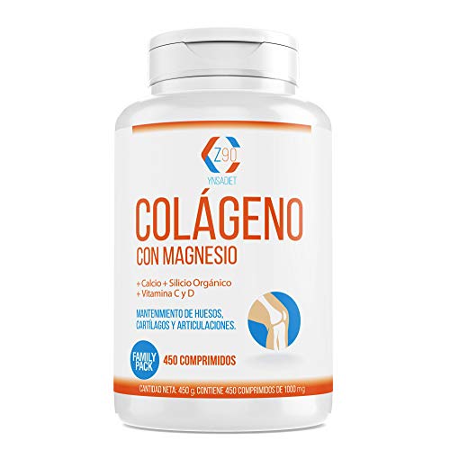 Collagene idrolizzato con calcio per le ossa e articolazioni - Integratore di collagene con vitamina C e vitamina D per aiutare ad avere l'energia quotidiana - (450)