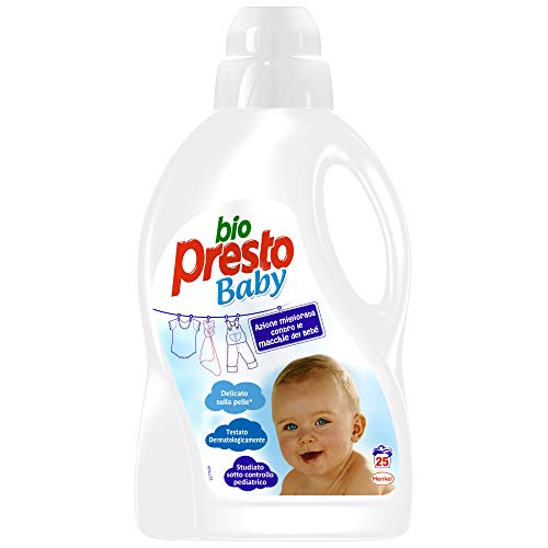 Bio Presto Liquido Baby, Detersivo Lavatrice Delicato Per Bimbi, 25 Lavaggi, 1500ml