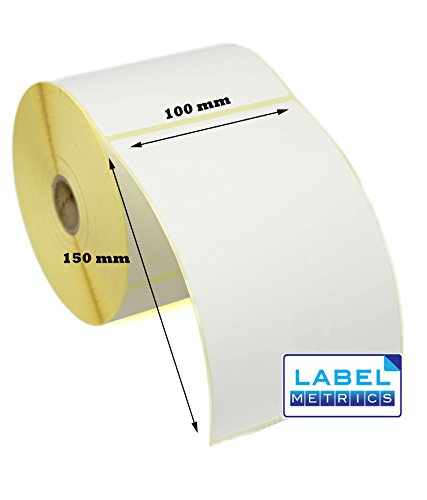 Label Metrics Étiquettes papier thermique direct Blanc 100 x 150 mm Zebra GX420D, GK420T GK420D 1250 étiquettes 5 rouleaux