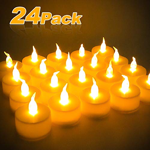 Candele a LED Candele Senza Fiamma Set di 24, Flameless LED lumini batteria lumini decorativa, per Natale Matrimonio Casa Decorazioni, Feste, Compleanni, Valentino