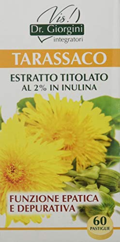 Dr. Giorgini Integratore Alimentare, Monocomponenti Erbe Tarassaco Estratto Titolato al 2% in Inulina Pastiglie - 30 g