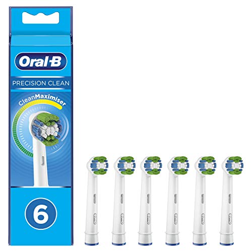 Oral-B Precision Clean Testine di Ricambio per Spazzolino Elettrico con Tecnologia CleanMaximiser, Confezione da 6 Pezzi, Idea Regalo Natale