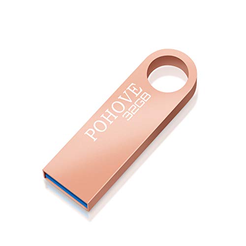 POHOVE Chiavetta USB 32 GB 3.0, Mini Pendrive 32gb USB 3.0 Portatile Pennetta USB 32 Giga Impermeabile Flash Drive 32giga per PC, Laptop, Smart TV, Auto Ecc