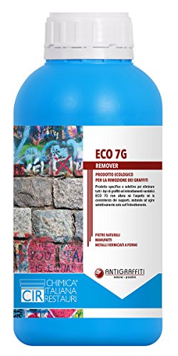 ECO 7G - Remover ecologico in gel per la rimozione di graffiti da pietre naturali, manufatti, superfici metalliche smaltate o verniciate a forno - Flacone da 1 litro